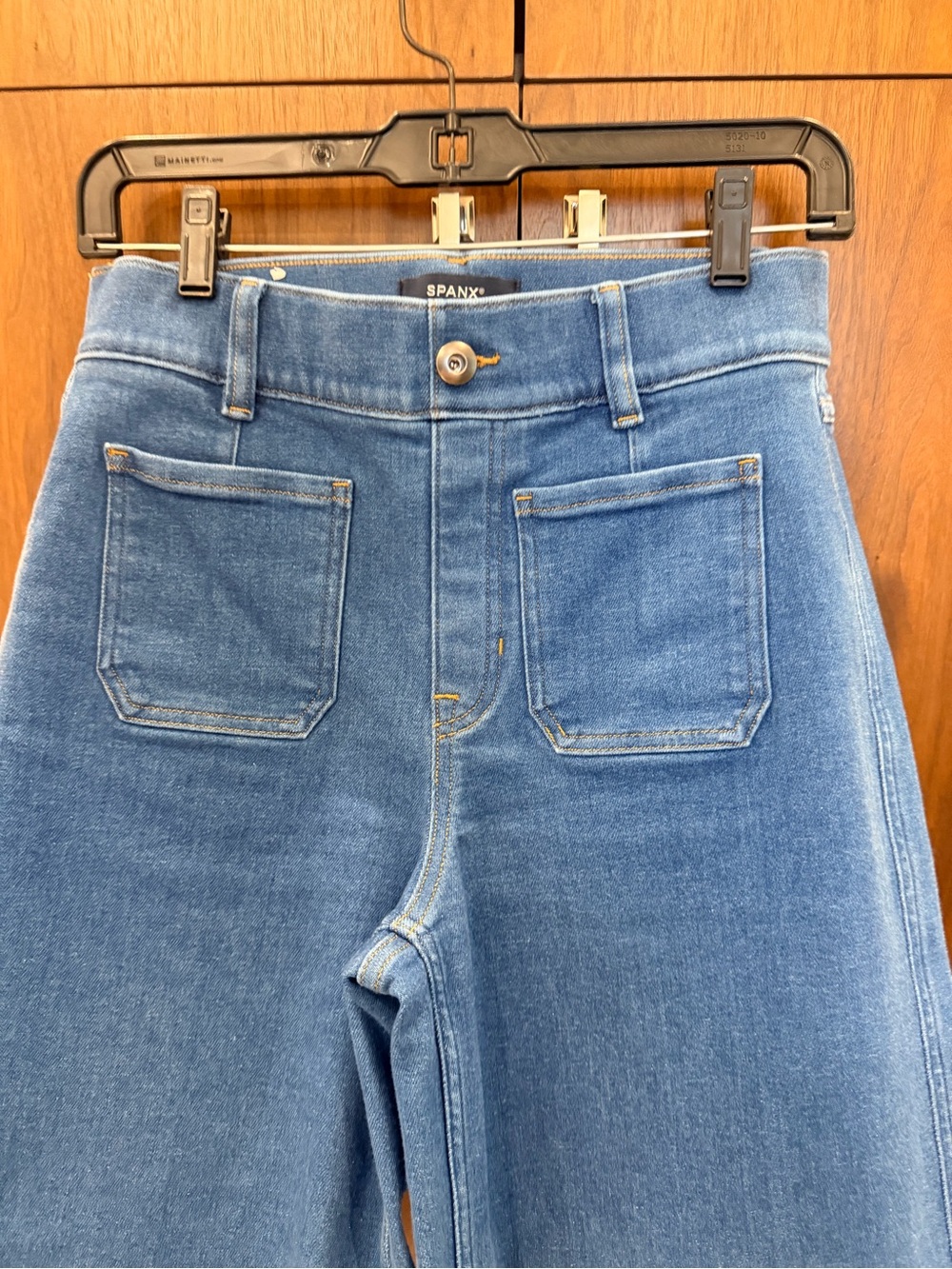 SPANX Wide-Leg High-Rise Jeans in Classic Blue - Picture 2 of 4